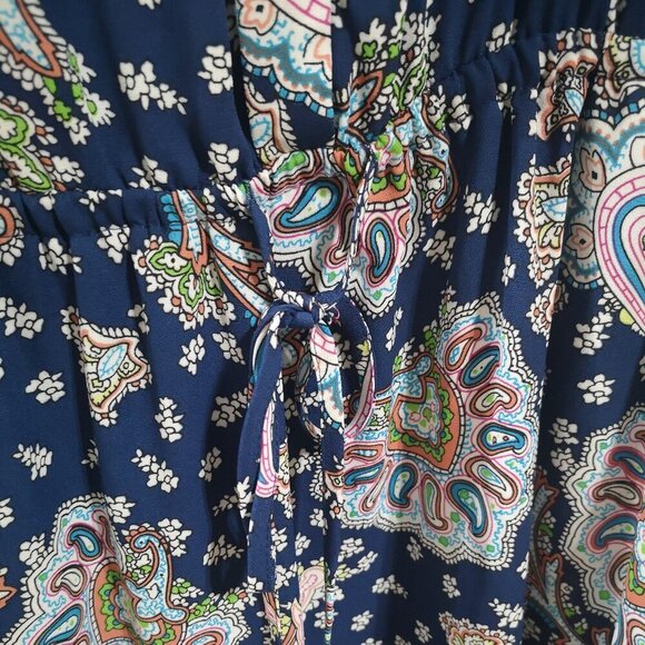 Daniel Rainn Ladies Size Small Navy with Pattern Lined Flowy Dress - Picture 6 of 10